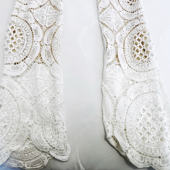 Elegant White Lace Jumpsuit - Picture 4 of 5